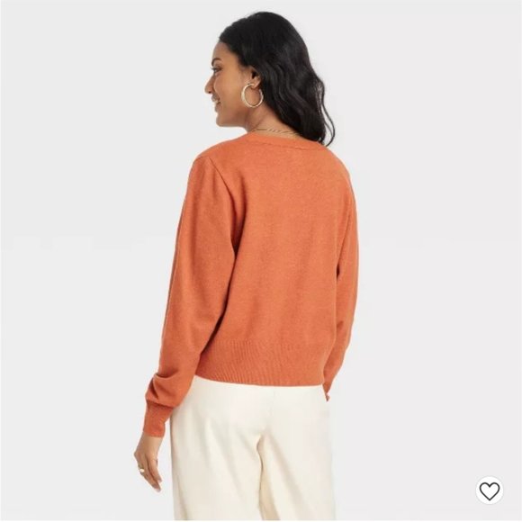 Women's Button-Front Fine Gauge Ribbed Cardigan - A New Day M, New With Tags 6 - Picture 2 of 5